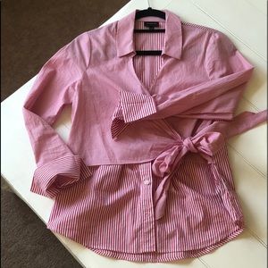 Who what wear target red striped blouse